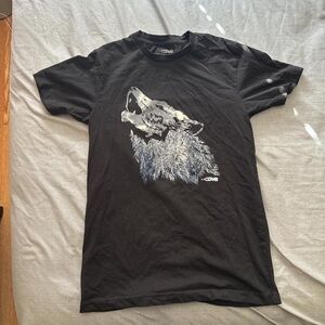 Black Graphic Wolf T-Shirt